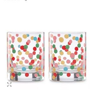 Kate Spade confetti glasses New in box
